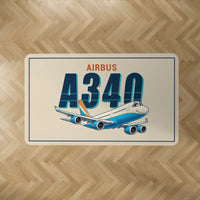 Thumbnail for Airbus A340-500 - Cartoon - Rectangle Carpet - Beige