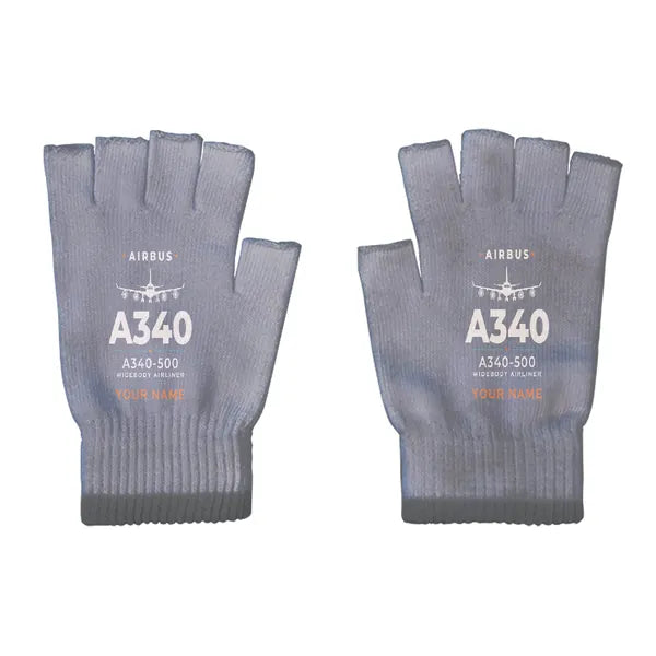 Airbus A340-500 - Gloves - Cut - Heritage + Name - Gray
