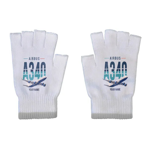 Airbus A340-500 - Gloves - Cut - Original + Name - Light Gray