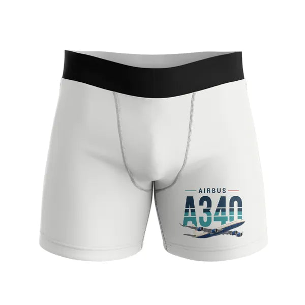 Airbus A340-500 - Men Boxers - Original - White