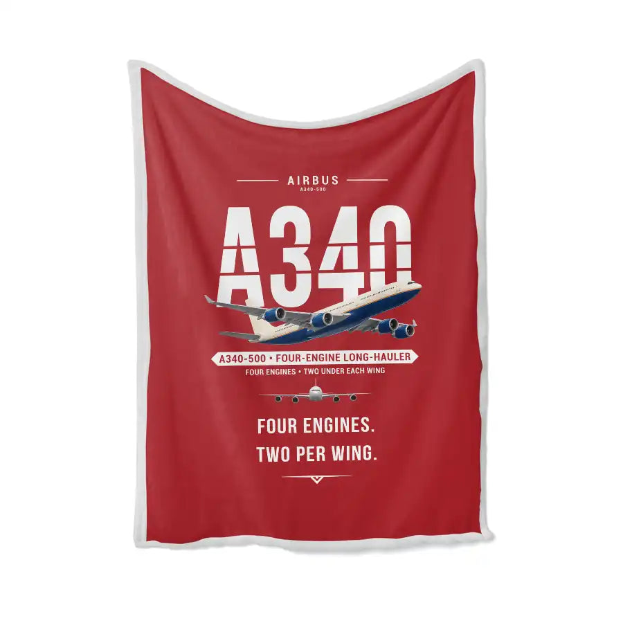 Airbus A340-500 - Original - Blanket - Red