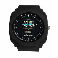 Thumbnail for Airbus A340-500 - Original + Name - Rubber Strap - Black