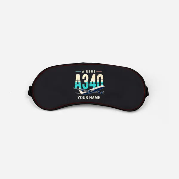 Airbus A340-500 - Original + Name - Sleep Mask - Black
