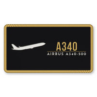 Thumbnail for Airbus A340-500 Patches - Rectangle - Black Gold