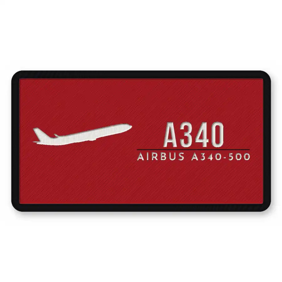 Airbus A340-500 Patches - Rectangle - Red White