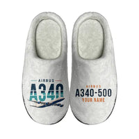 Thumbnail for Airbus A340-500 - Slippers - Cotton - Original + Name - White