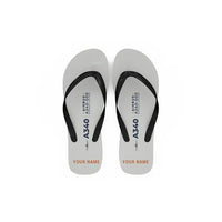 Thumbnail for Airbus A340-500 - Slippers - Flip Flops - Heritage + Name - White