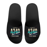 Thumbnail for Airbus A340-500 - Slippers - Sport - Original + Name - Black