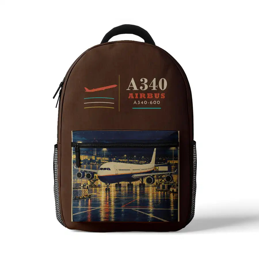 Airbus A340-600 - 3D Backpack - Brown