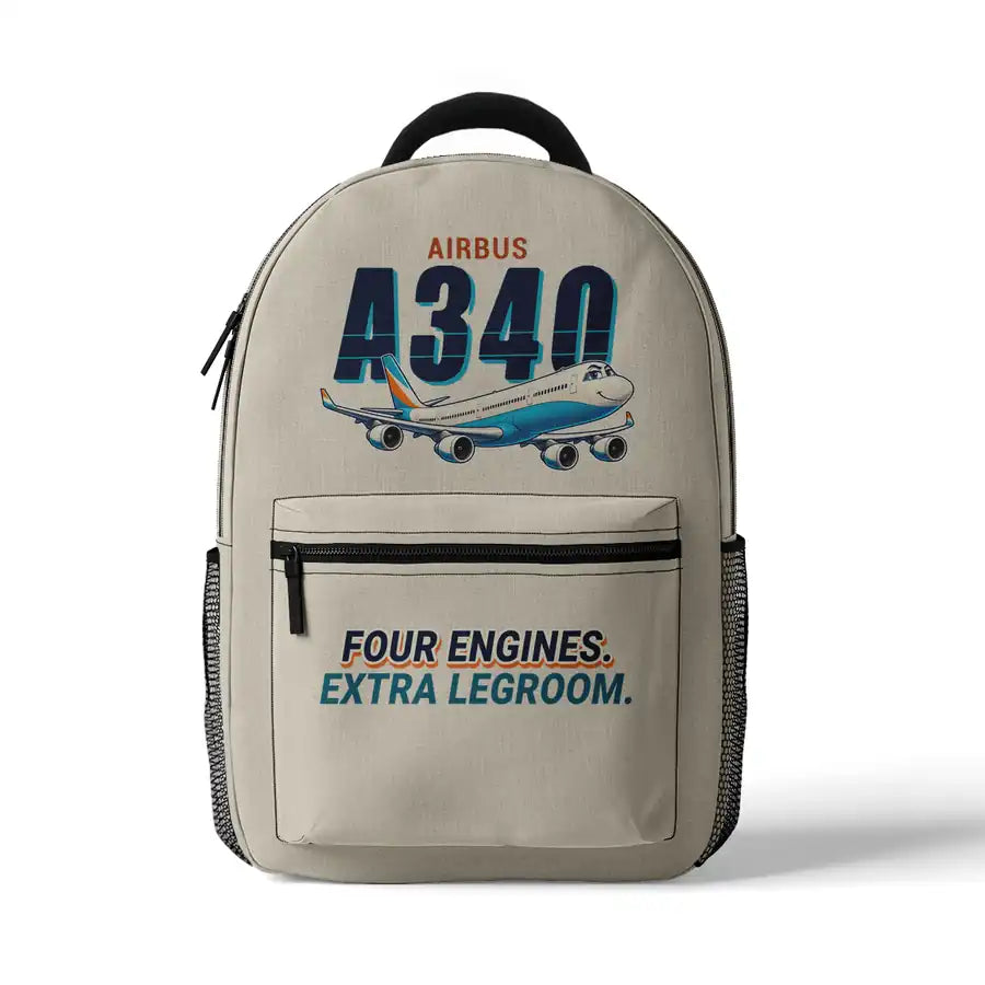 Airbus A340-600 - 3D Backpack - Cartoon - Beige