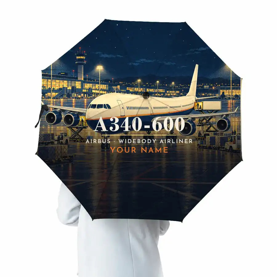 Airbus A340-600 - 3D + Name - Umbrella