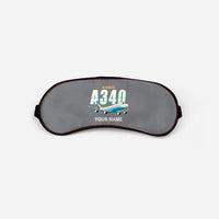 Thumbnail for Airbus A340-600 - Cartoon + Name - Sleep Mask - Gray