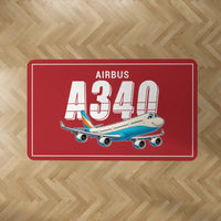 Thumbnail for Airbus A340-600 - Cartoon - Rectangle Carpet - Red