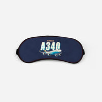 Thumbnail for Airbus A340-600 - Cartoon - Sleep Mask - Navy Blue
