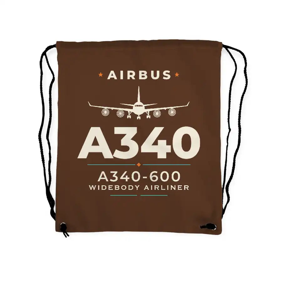 Airbus A340-600 - Drawstring Bag - Heritage - Brown