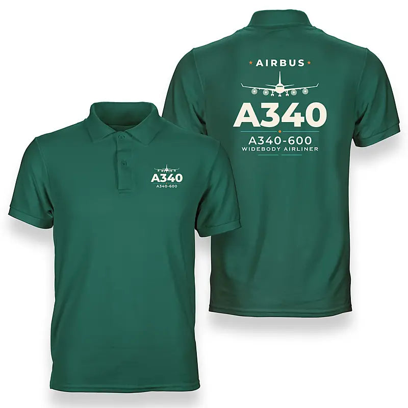 Airbus A340-600 - Heritage - Double-Side Polo - Green