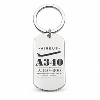 Thumbnail for Airbus A340-600 - Key Chain - Heritage - Silver