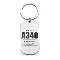 Thumbnail for Airbus A340-600 - Key Chain - Tag - Silver