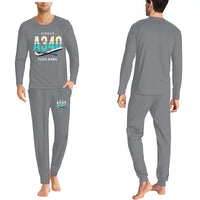 Thumbnail for Airbus A340-600 - Men Pajamas - Original Chest + Name - Gray