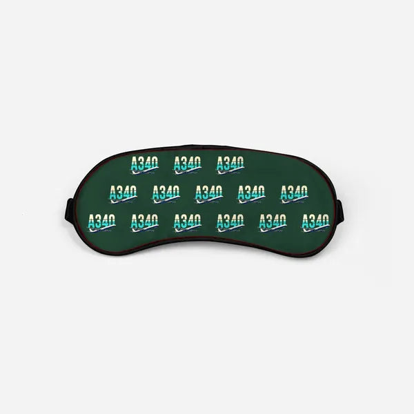 Airbus A340-600 - Original Pattern - Sleep Mask - Dark Green