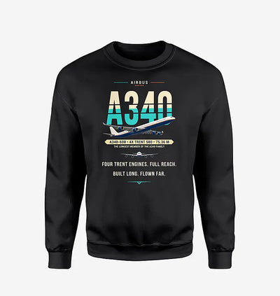 Airbus A340-600 - Original - Sweatshirt - Black