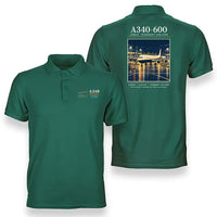 Thumbnail for Airbus A340-600 - Poster - Double-Side Polo - Green