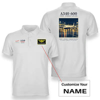 Thumbnail for Airbus A340-600 - Poster - Double-Side Polo - White + Name