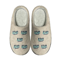 Thumbnail for Airbus A340-600 - Slippers - Cotton - Original Pattern - Beige