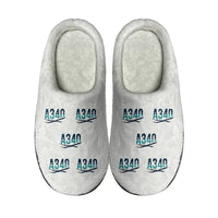 Thumbnail for Airbus A340-600 - Slippers - Cotton - Original Pattern - White