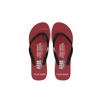 Thumbnail for Airbus A340-600 - Slippers - Flip Flops - Cartoon + Name - Red