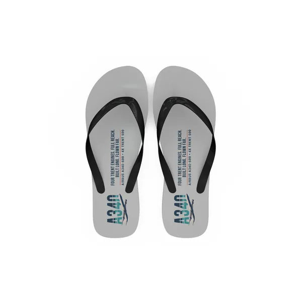 Airbus A340-600 - Slippers - Flip Flops - Original - Light Gray