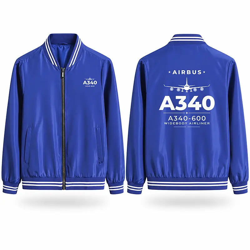 Airbus A340-600 Stylish Jackets - Baseball Collar - Heritage - Royal Blue