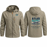 Thumbnail for Airbus A340-600 Stylish Jackets - Hooded Windbreaker - Original - Khaki