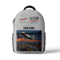 Thumbnail for Airbus A350-1000 - 3D Backpack - White + Name