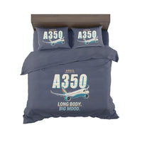 Thumbnail for Airbus A350-1000 - Cartoon - Bedding Set - Navy Blue