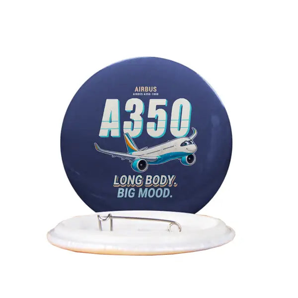Airbus A350-1000 - Cartoon - Pin - Navy Blue
