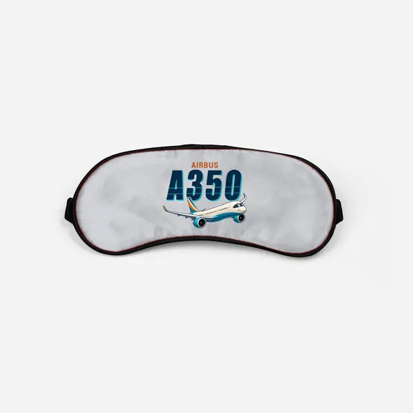 Airbus A350-1000 - Cartoon - Sleep Mask - Light Gray