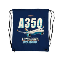 Thumbnail for Airbus A350-1000 - Drawstring Bag - Cartoon - Dark Blue