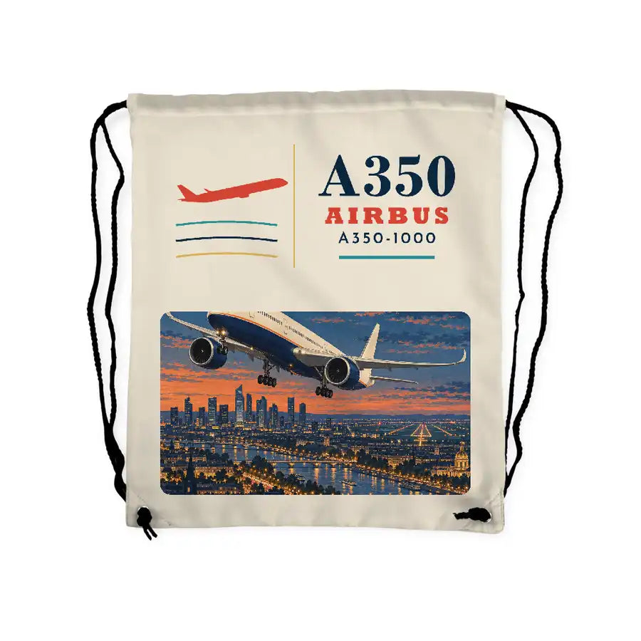 Airbus A350-1000 - Drawstring Bag - Classic - Beige