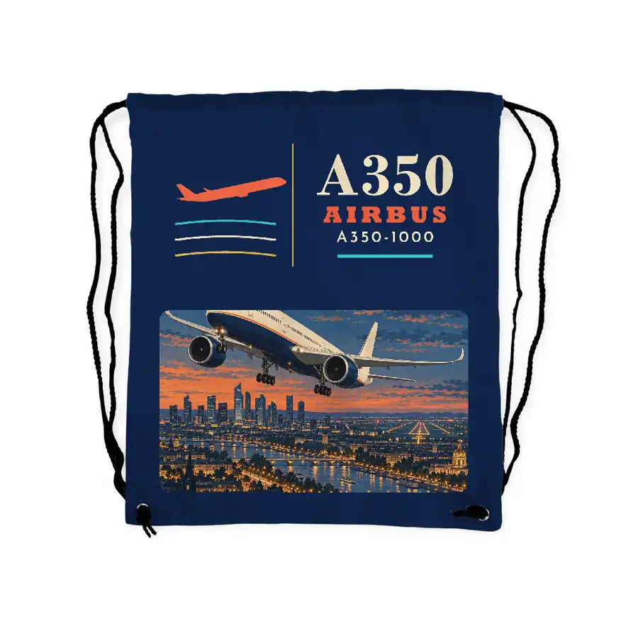 Airbus A350-1000 - Drawstring Bag - Classic - Dark Blue