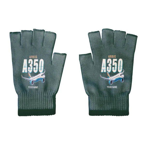 Airbus A350-1000 - Gloves - Cut - Cartoon + Name - Dark Green