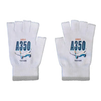 Thumbnail for Airbus A350-1000 - Gloves - Cut - Cartoon + Name - Light Gray