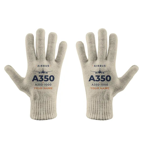 Airbus A350-1000 - Gloves - Full - Heritage + Name - Beige