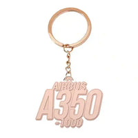 Thumbnail for Airbus A350-1000 - Hollow Key Chain - Tag - Rose gold