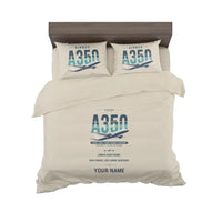 Thumbnail for Airbus A350-1000 - Original + Name - Bedding Set - Beige