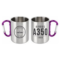 Thumbnail for Airbus A350-1000 - Outdoors Mug - Tag + Name - Purple