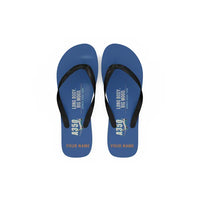Thumbnail for Airbus A350-1000 - Slippers - Flip Flops - Cartoon + Name - Blue
