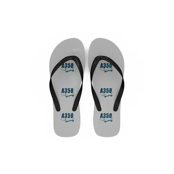 Airbus A350-1000 - Slippers - Flip Flops - Cartoon Pattern - Light Gray
