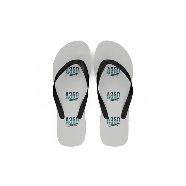 Airbus A350-1000 - Slippers - Flip Flops - Original Pattern - White