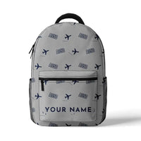 Thumbnail for Airbus A350-1000ULR - 3D Backpack - 3D Pattern + Name - Light Gray
